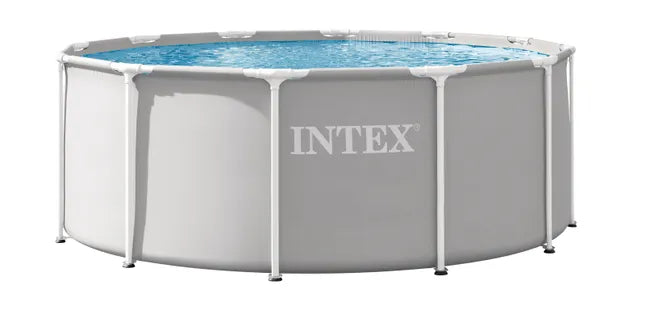 Intex - Piscine hors-sol, acier, rond Diam.3.66 x L.3.66 x H.1.07 m