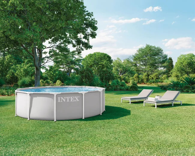 Intex - Piscine hors-sol, acier, rond Diam.3.66 x L.3.66 x H.1.07 m